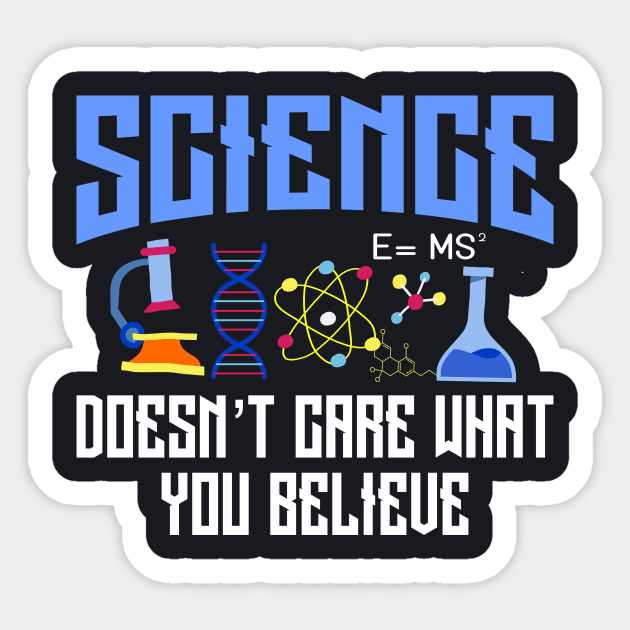 Science Doesn't Care Color Sticker by Charles's Store 8